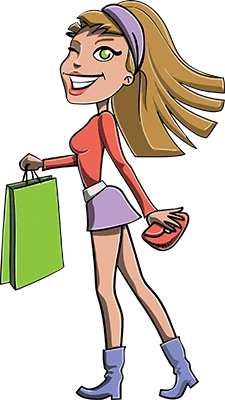 Shopping girl image